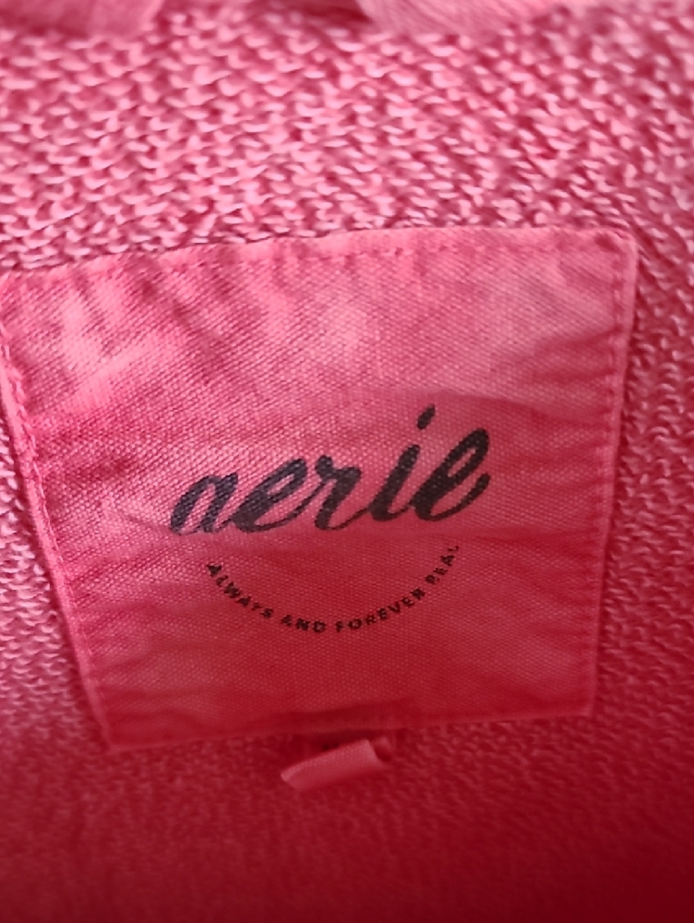 aerie Red Crewneck Sweatshirt with Subtle Heart Detail - Picture 2 of 7